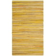 thumbnail image 1 of SAFAVIEH Rag Fergal Striped Cotton Area Rug, Yellow/Multi, 3' x 5', 1 of 12
