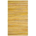 thumbnail image 1 of SAFAVIEH Rag Fergal Striped Cotton Area Rug, Yellow/Multi, 4' x 6', 1 of 12