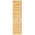thumbnail image 1 of SAFAVIEH Rag Fergal Striped Cotton Runner Rug, Yellow/Multi, 2'3" x 11', 1 of 12