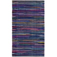 thumbnail image 1 of SAFAVIEH Rag Petar Striped Cotton Area Rug, Blue/Multi, 4' x 6', 1 of 14
