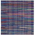 thumbnail image 1 of SAFAVIEH Rag Petar Striped Cotton Area Rug, Blue/Multi, 6' x 6' Square, 1 of 14