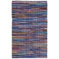 thumbnail image 1 of SAFAVIEH Rag Petar Striped Cotton Area Rug, Blue/Multi, 6' x 9', 1 of 14