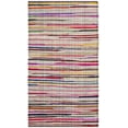 thumbnail image 1 of SAFAVIEH Rag Petar Striped Cotton Area Rug, Ivory/Multi, 3' x 5', 1 of 12