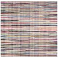 thumbnail image 1 of SAFAVIEH Rag Petar Striped Cotton Area Rug, Ivory/Multi, 4' x 4' Square, 1 of 12