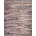 thumbnail image 1 of SAFAVIEH Rag Petar Striped Cotton Area Rug, Ivory/Multi, 8' x 10', 1 of 12