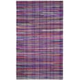 thumbnail image 1 of SAFAVIEH Rag Petar Striped Cotton Area Rug, Purple/Multi, 6' x 9', 1 of 8