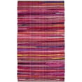 thumbnail image 1 of SAFAVIEH Rag Petar Striped Cotton Area Rug, Red/Multi, 2'6" x 4', 1 of 12