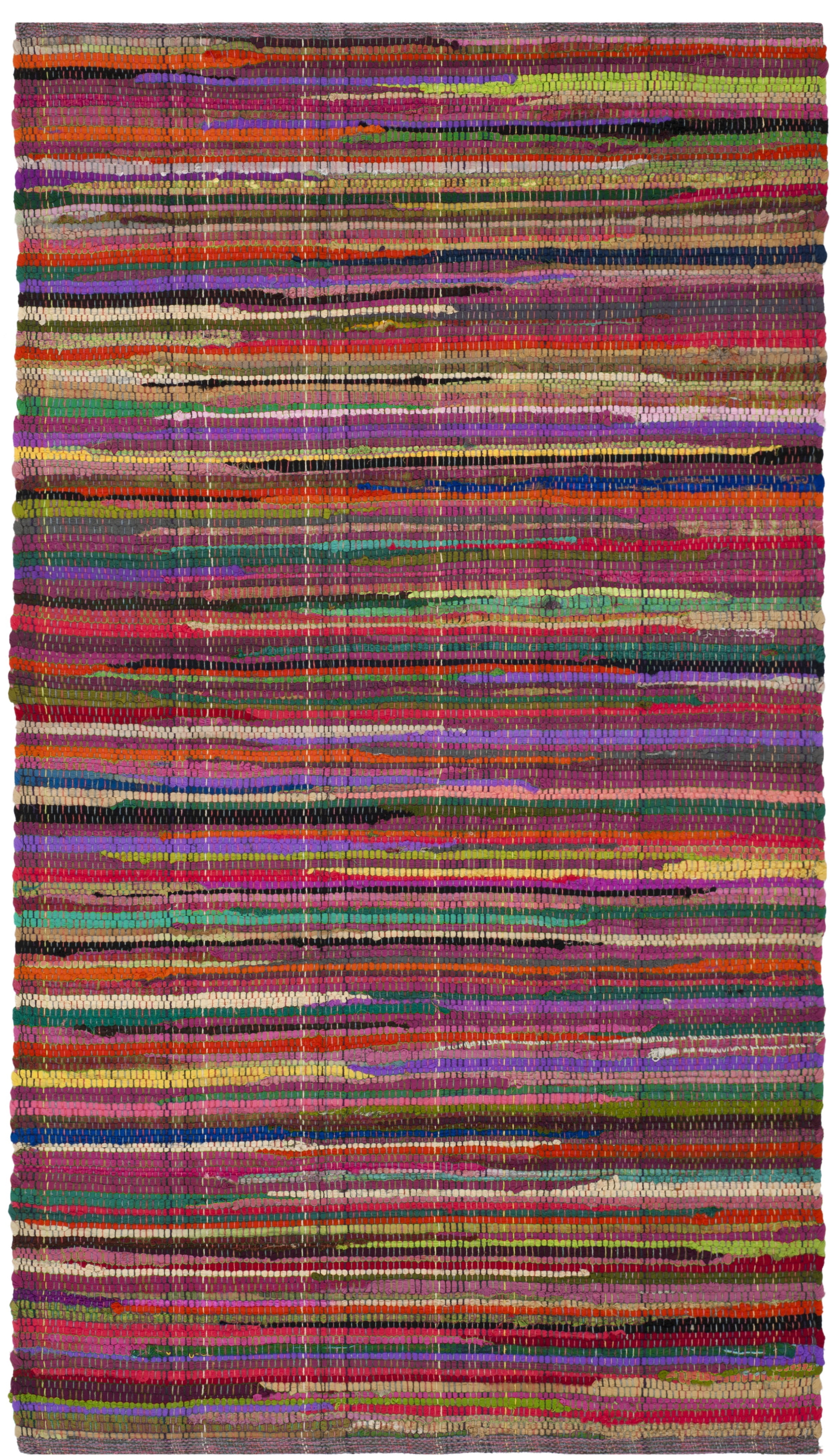 Red Piru Rag SAFAVIEH Rag Petar Striped Cotton Area Rug, Red/Multi, 3' x 5 ...
