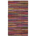 thumbnail image 1 of SAFAVIEH Rag Petar Striped Cotton Area Rug, Red/Multi, 4' x 6', 1 of 12