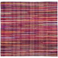 thumbnail image 1 of SAFAVIEH Rag Petar Striped Cotton Area Rug, Red/Multi, 6' x 6' Square, 1 of 12