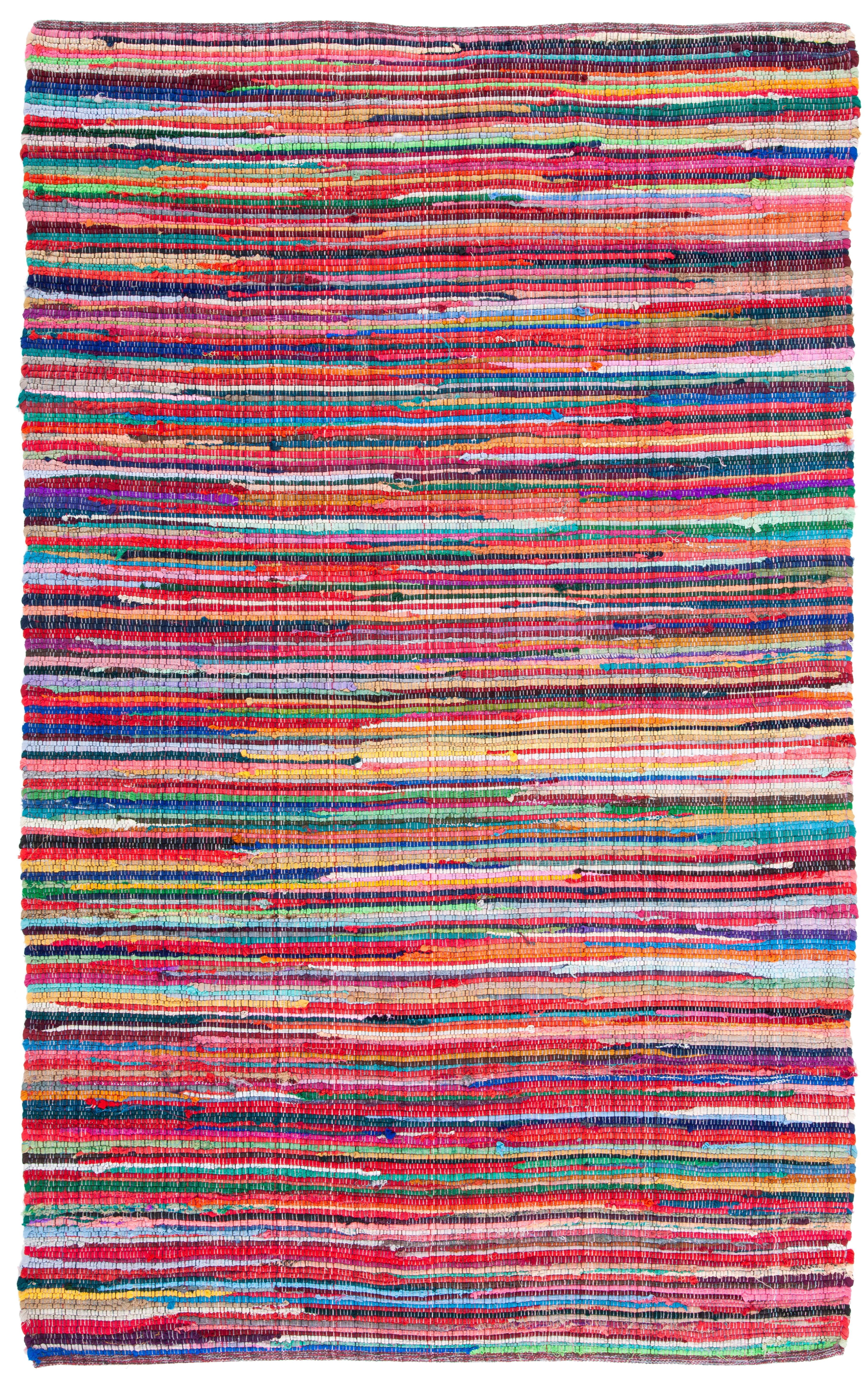 Red Piru Rag SAFAVIEH Rag Petar Striped Cotton Area Rug, Red/Multi, 6' x 9 ...