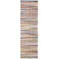 thumbnail image 1 of SAFAVIEH Rag Petar Striped Cotton Runner Rug, Ivory/Multi, 2'3" x 9', 1 of 12