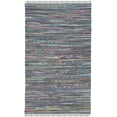 thumbnail image 1 of SAFAVIEH Rag Robynne Striped Cotton Area Rug, Aqua/Multi, 4' x 6', 1 of 11