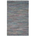 thumbnail image 1 of SAFAVIEH Rag Robynne Striped Cotton Area Rug, Aqua/Multi, 6' x 9', 1 of 11
