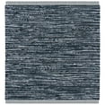 thumbnail image 1 of SAFAVIEH Rag Robynne Striped Cotton Area Rug, Black, 4' x 4' Square, 1 of 11