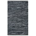 thumbnail image 1 of SAFAVIEH Rag Robynne Striped Cotton Area Rug, Black, 6' x 9', 1 of 11