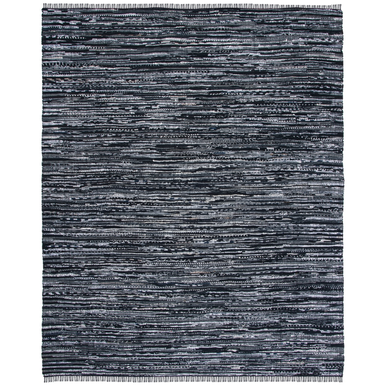 SAFAVIEH Handwoven Black Rug - Rag Rug Collection RAR121Z, Perfect for ...