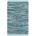 thumbnail image 1 of SAFAVIEH Rag Robynne Striped Cotton Area Rug, Blue/Multi, 2'6" x 4', 1 of 10