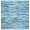 thumbnail image 1 of SAFAVIEH Rag Robynne Striped Cotton Area Rug, Blue/Multi, 8' x 8' Square, 1 of 10