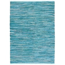 SAFAVIEH Rag Robynne Striped Cotton Area Rug, Blue/Multi, 9' x 12'
