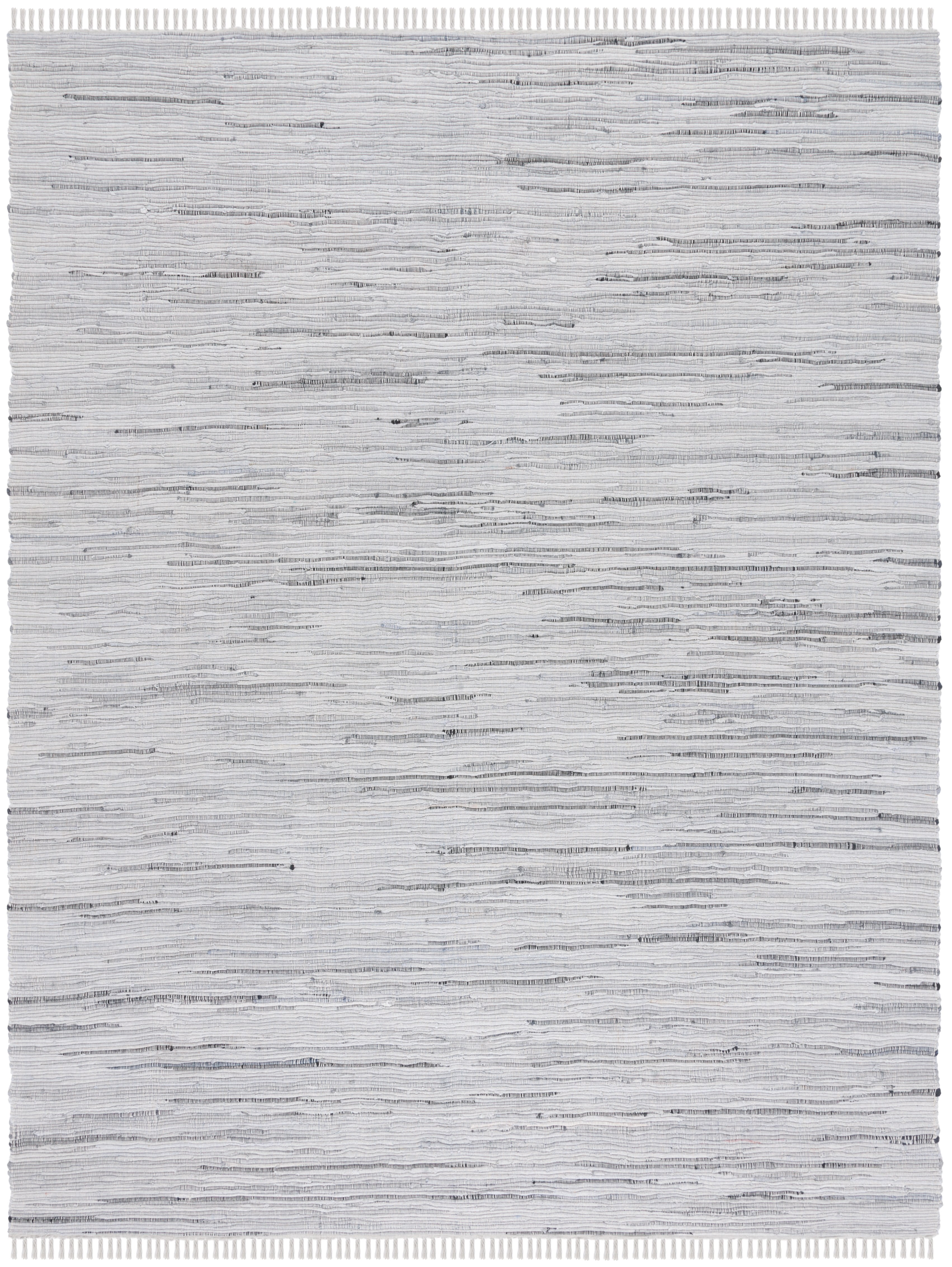 SAFAVIEH Rag Robynne Striped Cotton Area Rug, Grey, 11' x 15'