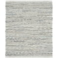 thumbnail image 1 of SAFAVIEH Rag Robynne Striped Cotton Area Rug, Grey, 5' x 5' Square, 1 of 11