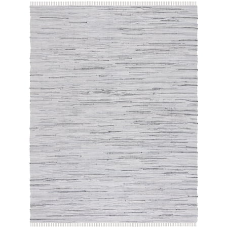 Safavieh Rag Robynne Striped Cotton Area Rug, Gray, 9' x 12'