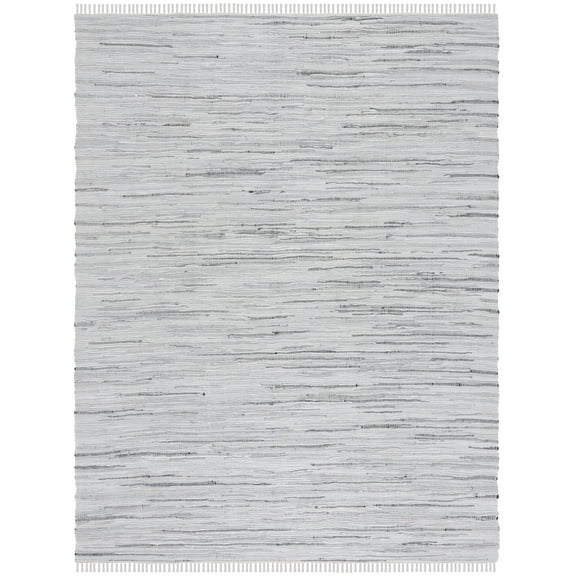 SAFAVIEH Rag Robynne Striped Cotton Area Rug, Grey, 9' x 12'