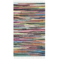 thumbnail image 1 of SAFAVIEH Rag Robynne Striped Cotton Area Rug, Grey/Multi, 2'6" x 4', 1 of 12