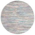 thumbnail image 1 of SAFAVIEH Rag Robynne Striped Cotton Area Rug, Grey/Multi, 8' x 8' Round, 1 of 12
