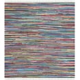 thumbnail image 1 of SAFAVIEH Rag Robynne Striped Cotton Area Rug, Grey/Multi, 8' x 8' Square, 1 of 12