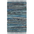 thumbnail image 1 of SAFAVIEH Rag Robynne Striped Cotton Area Rug, Ink/Multi, 2' x 3', 1 of 14