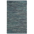 thumbnail image 1 of SAFAVIEH Rag Robynne Striped Cotton Area Rug, Ink/Multi, 6' x 9', 1 of 14
