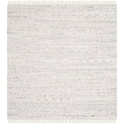 Safavieh Rag Robynne Striped Cotton Area Rug, Ivory/Multi, 8 x 8 Square
