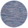 thumbnail image 1 of SAFAVIEH Rag Robynne Striped Cotton Area Rug, Purple/Multi, 6' x 6' Round, 1 of 10