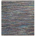 thumbnail image 1 of SAFAVIEH Rag Robynne Striped Cotton Area Rug, Rust/Multi, 6' x 6' Square, 1 of 11