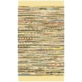thumbnail image 1 of SAFAVIEH Rag Robynne Striped Cotton Area Rug, Yellow/Multi, 2'6" x 4', 1 of 12