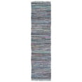 thumbnail image 1 of Safavieh Rag Rug Collection Striped Boho, Runner, Stripe Hand Woven Aqua/Multi Runner Rugs, 2'3" x 6', Handmade, 1 of 11