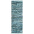 thumbnail image 1 of SAFAVIEH Rag Robynne Striped Cotton Runner Rug, Blue/Multi, 2'3" x 7', 1 of 10