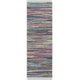 thumbnail image 1 of SAFAVIEH Rag Robynne Striped Cotton Runner Rug, Grey/Multi, 2'3" x 7', 1 of 12