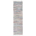 thumbnail image 1 of SAFAVIEH Rag Robynne Striped Cotton Runner Rug, Grey/Multi, 2'3" x 8', 1 of 12
