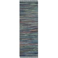 thumbnail image 1 of SAFAVIEH Rag Robynne Striped Cotton Runner Rug, Ink/Multi, 2'3" x 5', 1 of 12
