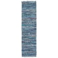 thumbnail image 1 of SAFAVIEH Rag Robynne Striped Cotton Runner Rug, Ink/Multi, 2'3" x 8', 1 of 12