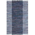 thumbnail image 1 of SAFAVIEH Rag Romeo Striped Fringe Cotton Area Rug, Grey/Black, 5' x 8', 1 of 7
