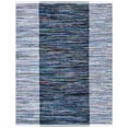 thumbnail image 1 of SAFAVIEH Rag Romeo Striped Fringe Cotton Area Rug, Grey/Black, 9' x 12', 1 of 7
