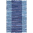 thumbnail image 1 of SAFAVIEH Rag Romeo Striped Fringe Cotton Area Rug, Navy/Blue, 4' x 6', 1 of 7