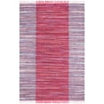 thumbnail image 1 of SAFAVIEH Rag Romeo Striped Fringe Cotton Area Rug, Red/Grey, 6' x 9', 1 of 7