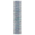 thumbnail image 1 of SAFAVIEH Rag Romeo Striped Fringe Cotton Runner Rug, Purple/Blue, 2'3" x 9', 1 of 8