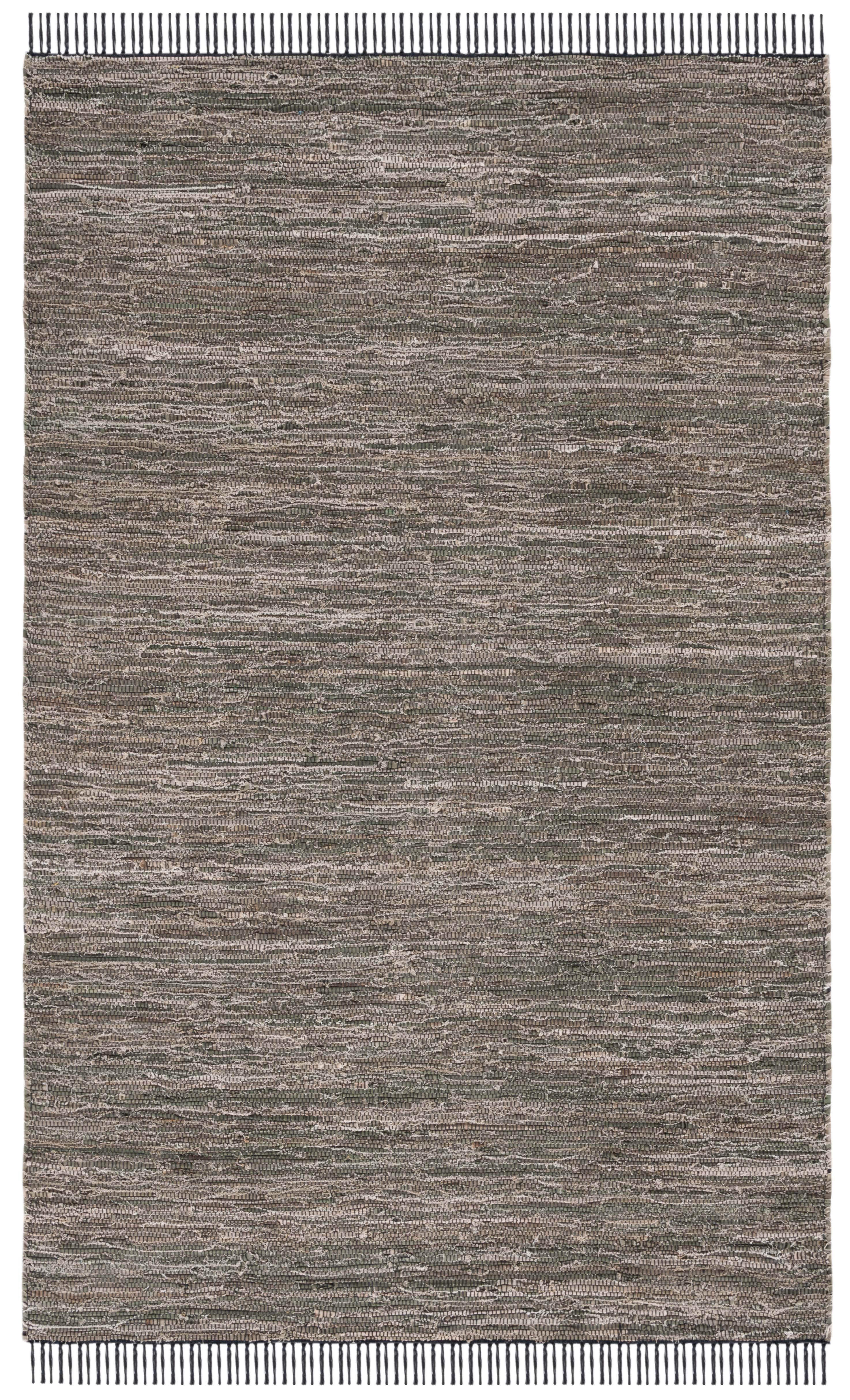 SAFAVIEH Rag Rug Lacework Distressed Area Rug, Dark Green/Black, 5' x 8'