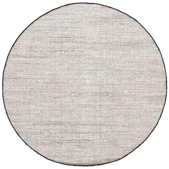SAFAVIEH Rag Rug Lacework Distressed Area Rug, Ivory/Black, 6' x 6' Round